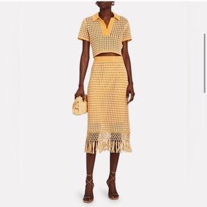 10 Crosby Derek Lam Mustard Crochet Set